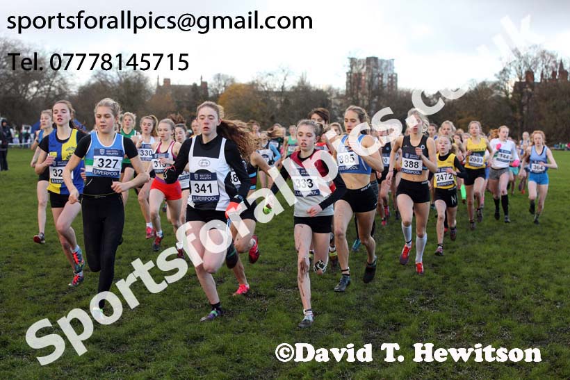 Girls under-15s 2017 British Athletics Liverpool Cross Challenge, Sefton Park, Liverpool. Photo:  David T. Hewitson/Sports for All Pics